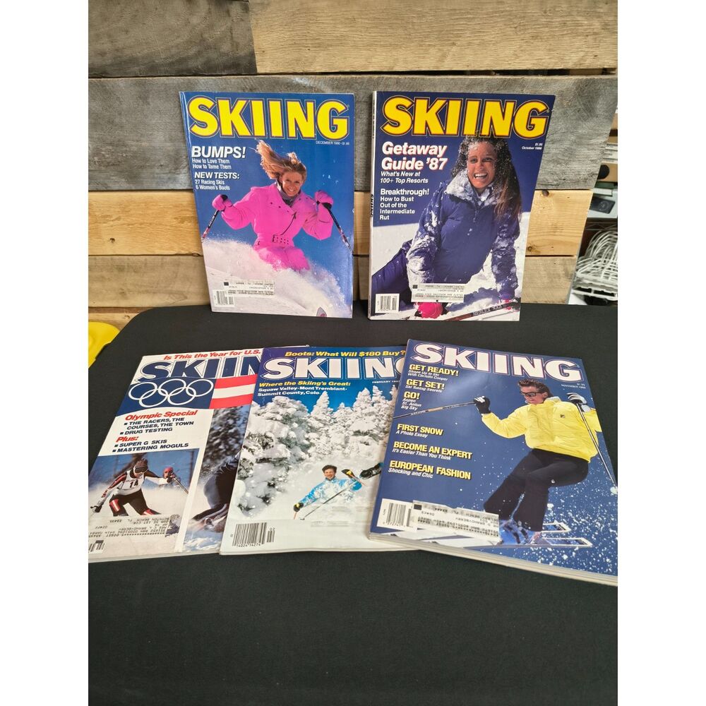 Lot of 5 VTG Magazines - Skiing (1984, 1985, 1986)
